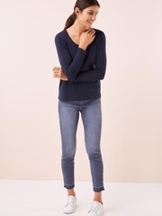 Navy Long Sleeve Crew Neck Top - Image 5 of 8