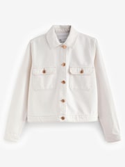Ecru White Premium Denim Jacket - Image 6 of 10