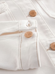 Ecru White Premium Denim Jacket - Image 7 of 10