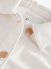 Ecru White Premium Denim Jacket - Image 8 of 10