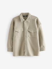 Stone Natural Jersey Shacket (3-16yrs) - Image 1 of 3