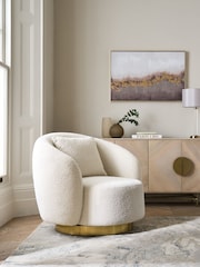 Lipsy Off White Snug Boucle Laurel Accent Chair - Image 1 of 8