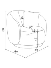 Lipsy Off White Snug Boucle Laurel Accent Chair - Image 4 of 8