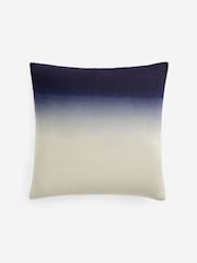 French Connection Indigo Alawi Ombre Linen Cushion - Image 2 of 4