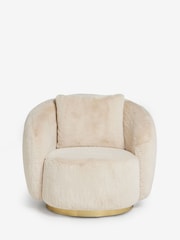 Lipsy Mink Faux Fur Laurel Accent Chair - Image 3 of 8