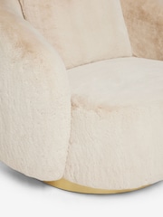 Lipsy Mink Faux Fur Laurel Accent Chair - Image 8 of 8