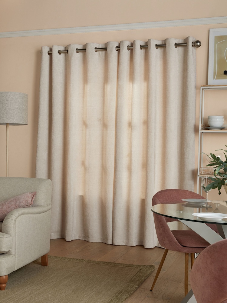 厚重的雪尼尔面料 穿孔窗帘 - 7的图像2｝