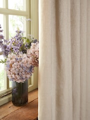 Natural Light Heavyweight Chenille Pencil Pleat Blackout/Thermal Curtains - Image 6 of 7