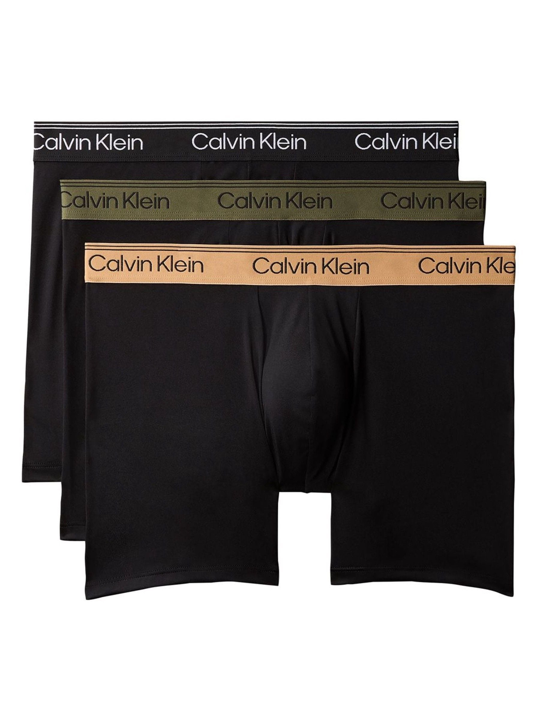 Calvin Klein Men's Grey (Black W/ Bronze Flash Wb/Black/Oliv) Boxer Brief 3Pk Lv00nb4410 Boxer Brief (Pack Of 3) - Image 2