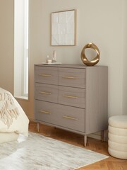 Grey Adelaide Oak Effect 5 Drawer Chest of Drawers - Image 1 of 10