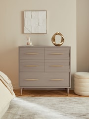 Grey Adelaide Oak Effect 5 Drawer Chest of Drawers - Image 2 of 10