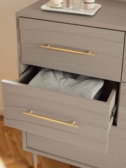 Grey Adelaide Oak Effect 5 Drawer Chest of Drawers - Image 3 of 10
