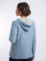 Bleu - Sweat-shirt à capuche zippé macaroni Chicoa Weird Fish - Image 2 de 8