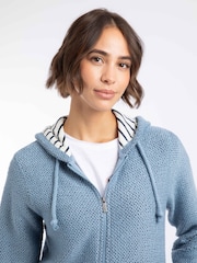 Bleu - Sweat-shirt à capuche zippé macaroni Chicoa Weird Fish - Image 5 de 8