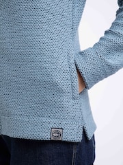Bleu - Sweat-shirt à capuche zippé macaroni Chicoa Weird Fish - Image 6 de 8