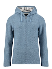 Bleu - Sweat-shirt à capuche zippé macaroni Chicoa Weird Fish - Image 7 de 8