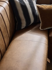 Easton Faux Leather Tan Easy Clean Anderson Storage Left Hand Corner Dining Bench - Image 6 of 11