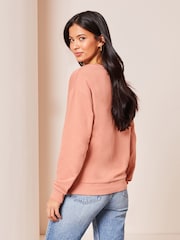 Lipsy Pink Round Neck Sweatshirt - Image 2 of 4