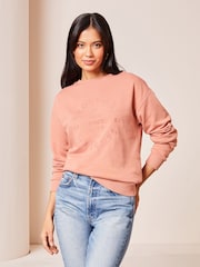 Lipsy Pink Round Neck Sweatshirt - Image 3 of 4