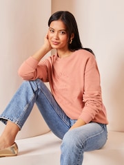 Lipsy Pink Round Neck Sweatshirt - Image 4 of 4
