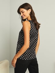 Lipsy Black White V Neck Cami Vest Top - Image 2 of 4