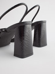 Black Forever Comfort® Knotted Block Heel Sandals - Image 9 of 9