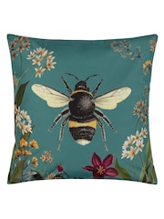 Wylder Blue Midnight Garden Bee Outdoor Cushion - Image 2 of 4