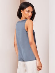 Lipsy Blue V Neck Cami Vest Top - Image 2 of 4
