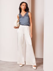 Lipsy Blue V Neck Cami Vest Top - Image 3 of 4