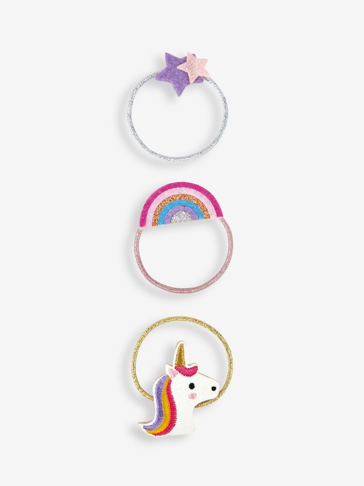 JoJo Maman Bébé Unicorn 3-Pack Unicorn Hair Bands - Image 1 of 3