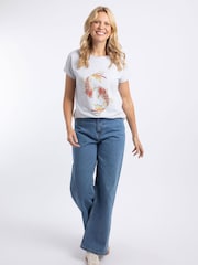 Weird Fish Grey Fern Koi Carp Front Print Graphic T-Shirt - Image 3 of 6