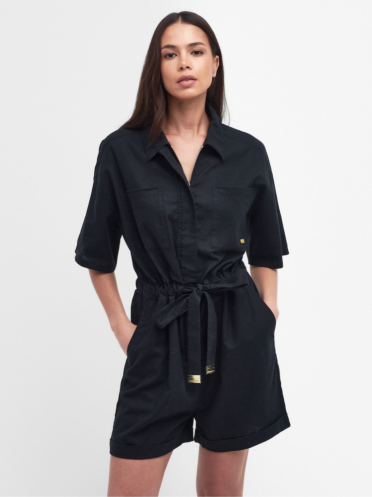 Barbour® International Rosell Linen Blend Short Playsuit - Image 1 of 6