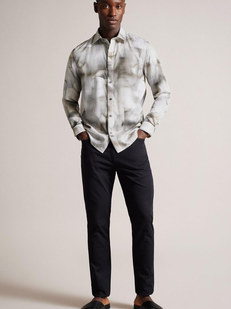 Ted Baker Cream Galmoy Regular Large Flower Shirt - Image 1 of 6