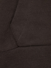 Reiss Chocolate Alexander Senior Oversized Cotton Jersey Hoodie - Image 6 of 6