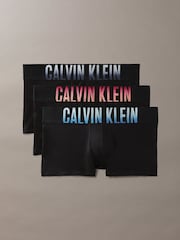 Calvin Klein Black Graphic Monogram Cotton Stretch Trunks 3 Pack - Image 1 of 1