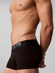 Calvin Klein Grey/Red/Blue Graphic Monogram Cotton Stretch Trunks 3 Pack - Image 6 of 6