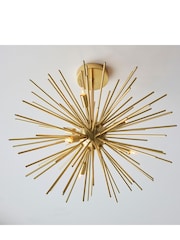 Gallery Brass Drake 6 Bulb Ceiling Light - Image 2 of 3
