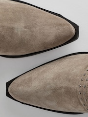 Mink Brown Forever Comfort® Stud Detail Cut-Out Ankle Boots - Image 9 of 9