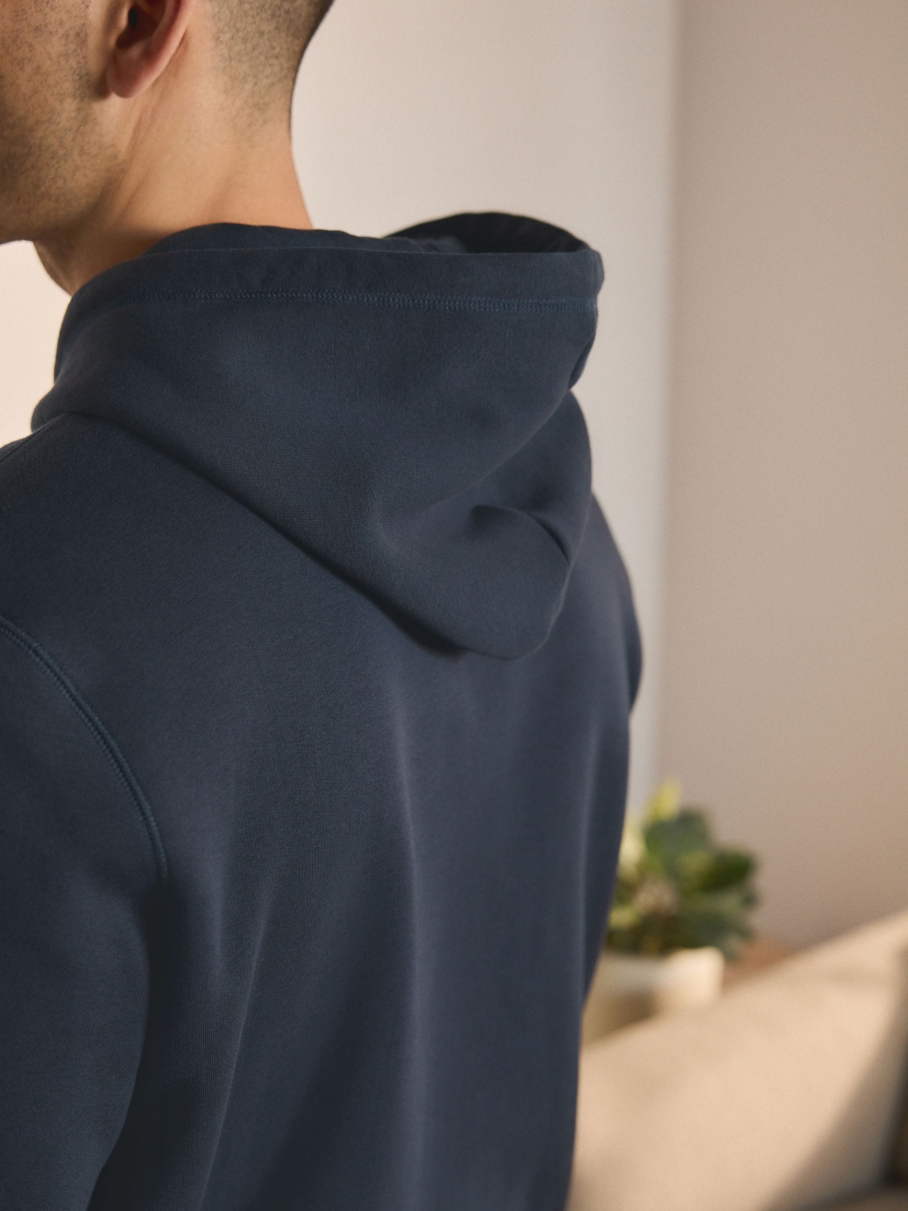 Navy blue hoodie men clearance