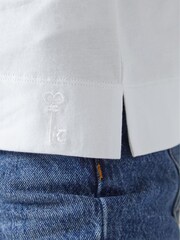 LK Bennett White Cotton Issy 100% Cotton T-Shirt - Image 4 of 5
