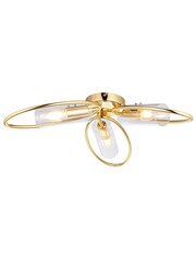 Gallery Home Polished Brass Jasper 3 Bulb Ceiling Light - Image 3 of 3