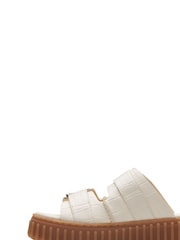 Clarks Cream Interest Torhill Slide Sandals - Image 2 of 7