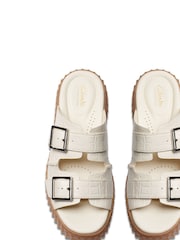 Clarks Cream Interest Torhill Slide Sandals - Image 6 of 7