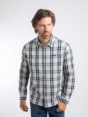 Weird Fish Cream Lando Long Sleeve Check Shirt - Image 1 of 6