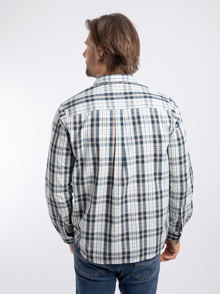 Weird Fish Cream Lando Long Sleeve Check Shirt - Image 2 of 6