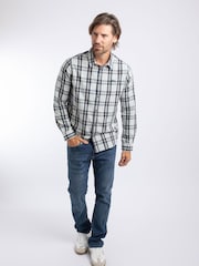 Weird Fish Cream Lando Long Sleeve Check Shirt - Image 3 of 6