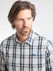 Weird Fish Cream Lando Long Sleeve Check Shirt - Image 4 of 6