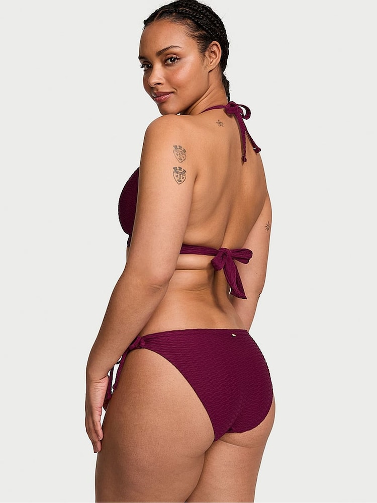 Victoria's Secret Pink Rouge Fishnet Tie Side Swim Bikini Bottom - Image 2 of 3 Victoria's Secret Pink Rouge Fishnet Tie Side Swim Bikini Bottom - Image 2 of 3