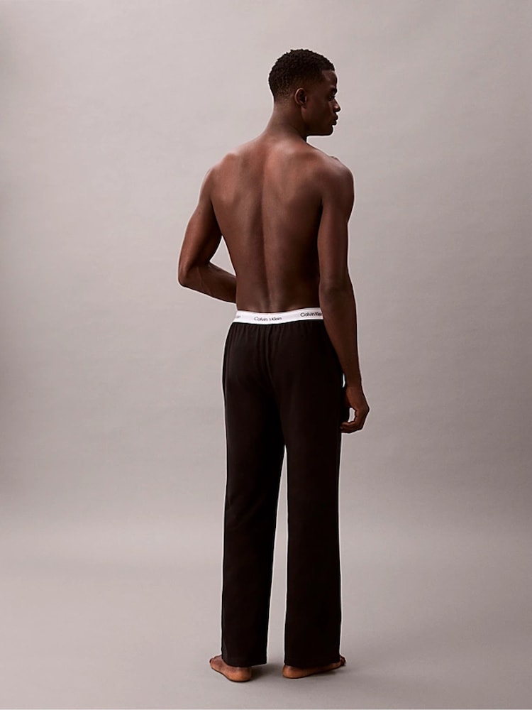 Calvin Klein Black Cotton Jersey Pyjama Bottoms - Image 2 of 6 Calvin Klein Black Cotton Jersey Pyjama Bottoms - Image 2 of 6