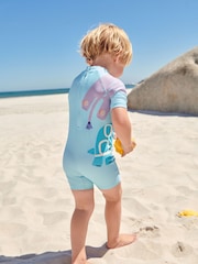 Pale Blue Zoo Animal Sunsafe All-In-One Swimsuit (3mths-7yrs) - Image 3 of 9
